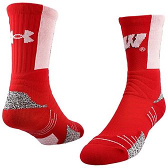Men's Under Armour Red Wisconsin Badgers Sideline Playmaker Crew