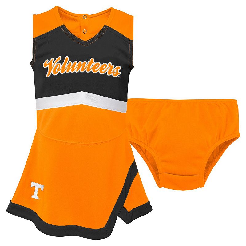 Girls Toddler Tennessee Orange Tennessee Volunteers Cheer Captain Dress & Bloomers Two-Piece Set, Toddler Girl's, Size: 4T