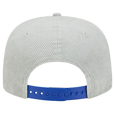 Men's New Era Gray Golden State Warriors Throwback Corduroy Golfer Snapback Hat