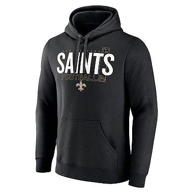 Men's Fanatics Black New Orleans Saints Pylon Outline Pullover Hoodie