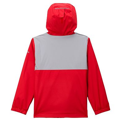 Youth Columbia Scarlet Ohio State Buckeyes Rainy Fields Lined Omni-Tech Full-Zip Hoodie Jacket