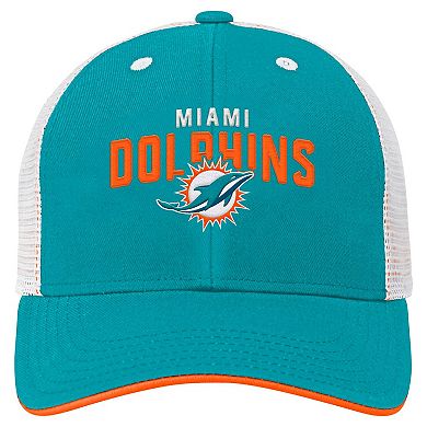 Preschool Aqua Miami Dolphins Core Lockup Trucker Adjustable hat
