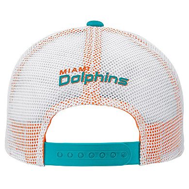 Preschool Aqua Miami Dolphins Core Lockup Trucker Adjustable hat