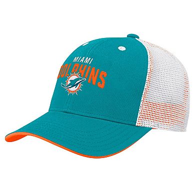 Preschool Aqua Miami Dolphins Core Lockup Trucker Adjustable hat