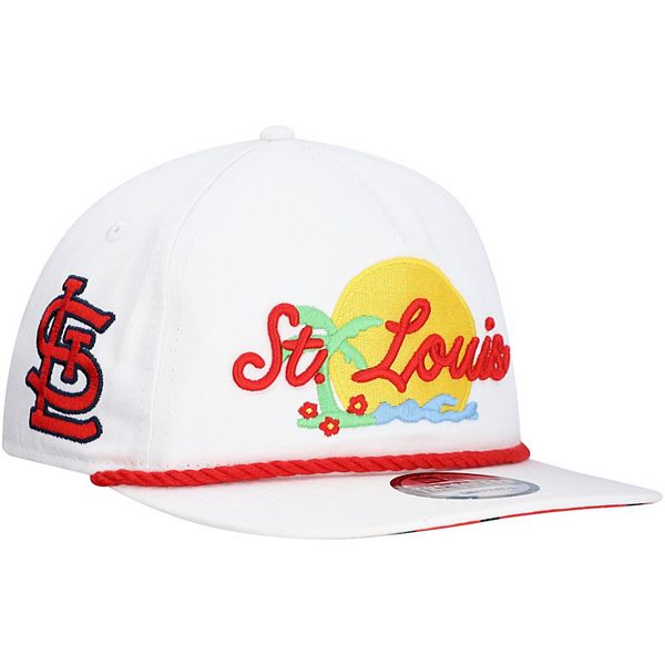 ニューエラ　ゴルフ　adjustable Men's New Era White St. Louis Cardinals Paradise Golfer Adjustable Hat