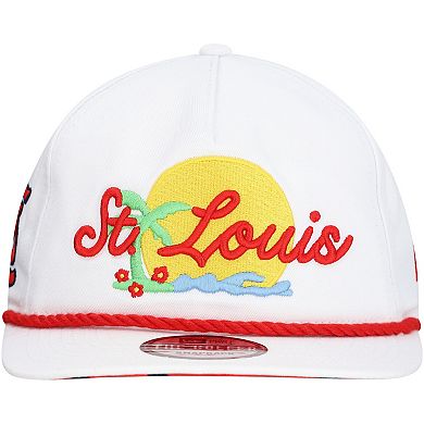 Men's New Era White St. Louis Cardinals Paradise Golfer Adjustable Hat
