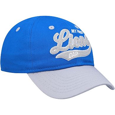 Infant Blue/Silver Detroit Lions My First Tail Sweep Slouch Flex Hat
