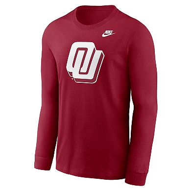 Men's Nike Crimson Oklahoma Sooners Alternate Logo Long Sleeve T-Shirt