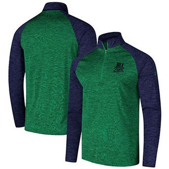 Men's Under Armour Kelly Green Notre Dame Fighting Irish Tech Wear Green Quarter-Zip Top