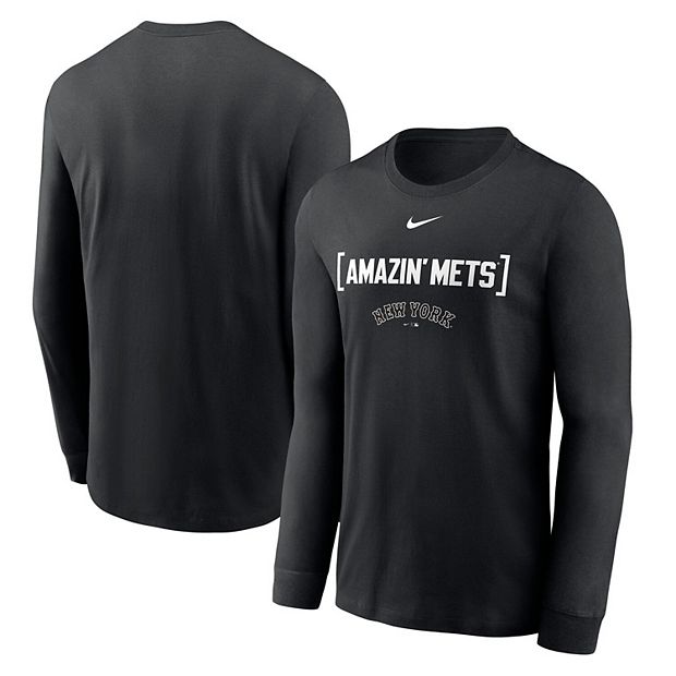 Men s Nike Black New York Mets Local Nickname Long Sleeve T Shirt