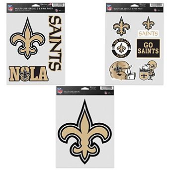 WinCraft New Orleans Saints Three-Pack Fan Decal Set