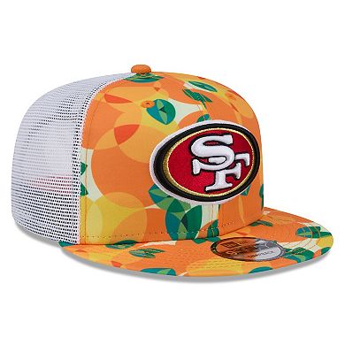 Men's New Era Orange San Francisco 49ers Citrus 9FIFTY Trucker Snapback Hat
