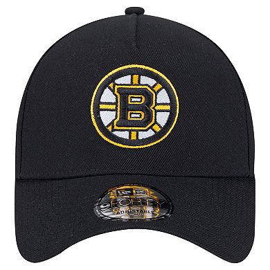 Men's New Era Black Boston Bruins Core A-Frame 9FORTY Adjustable Hat