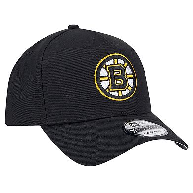 Men's New Era Black Boston Bruins Core A-Frame 9FORTY Adjustable Hat