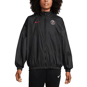 Women's Nike Black Paris Saint-Germain Essential Windrunner Full-Zip Jacket
