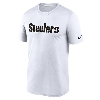 Men's Nike White Pittsburgh Steelers Legend Wordmark Performance T-Shirt