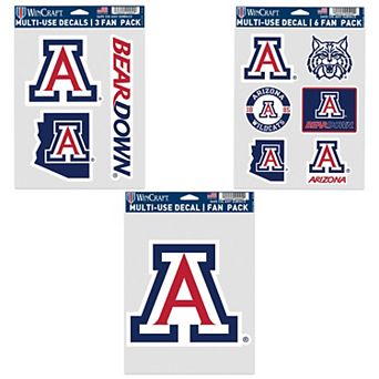 WinCraft Arizona Wildcats Three-Pack Fan Decal Set