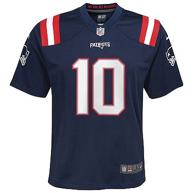 Youth Nike Drake Maye Navy New England Patriots 2024 NFL Draft First Round Pick Player Game Jersey