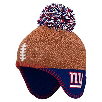 Preschool��Brown New York Giants Football Head Knit Hat with Pom