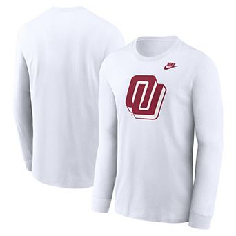 Men's Nike White Oklahoma Sooners Alternate Logo Long Sleeve T-Shirt