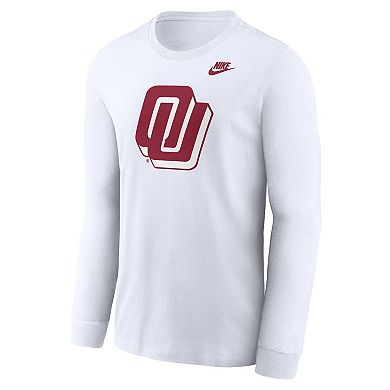 Men's Nike White Oklahoma Sooners Alternate Logo Long Sleeve T-Shirt