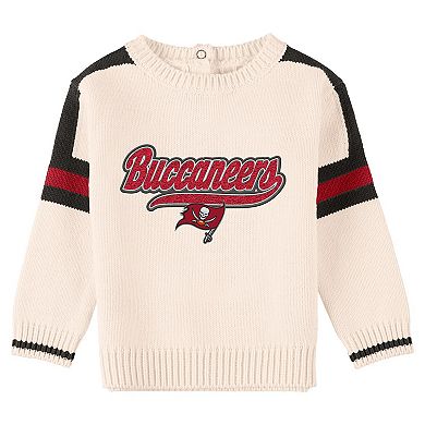 Infant WEAR by Erin Andrews Cream Tampa Bay Buccaneers Throwback Script Sweater