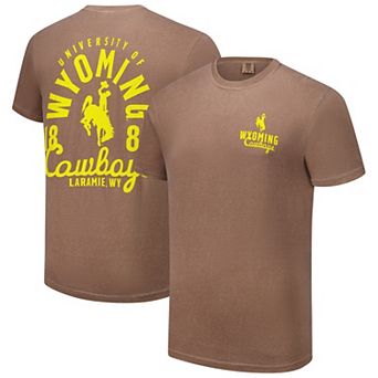 Men's Brown Wyoming Cowboys Comfort Colors Mascot Overlay T-Shirt