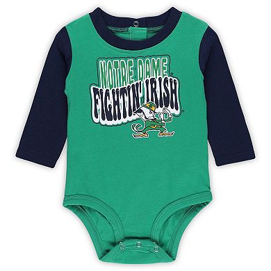 Newborn & Infant Notre Dame Fighting Irish Double Up Long Sleeve Bodysuit & Pant Set