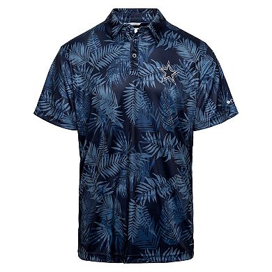 Men's Columbia Navy Dallas Cowboys PFG Super Terminal Tackle�� Omni-Shade�� Polo