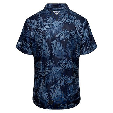 Men's Columbia Navy Dallas Cowboys PFG Super Terminal Tackle�� Omni-Shade�� Polo