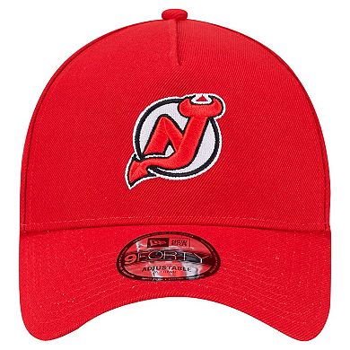 Men's New Era Red New Jersey Devils Core A-Frame 9FORTY Adjustable Hat