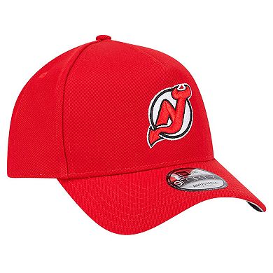 Men's New Era Red New Jersey Devils Core A-Frame 9FORTY Adjustable Hat