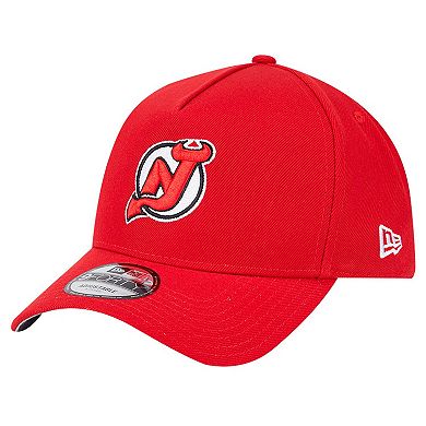 Men's New Era Red New Jersey Devils Core A-Frame 9FORTY Adjustable Hat