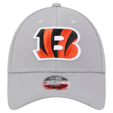 Youth New Era Gray Cincinnati Bengals Main 9FORTY Adjustable Hat