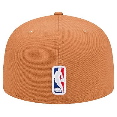 Men's New Era Tan Philadelphia 76ers Color Pack 59FIFTY Fitted Hat