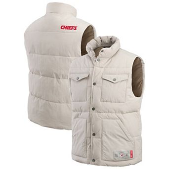 Men's Darius Rucker Collection by Fanatics Cream Kansas City Chiefs Puffer Full-Snap Vest