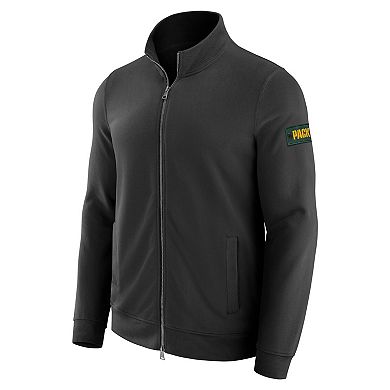 Men's J. Palmer Black Green Bay Packers QB1 Full-Zip Sweatshirt