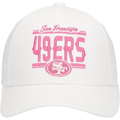 Girls Youth San Francisco 49ers All White Structured Adjustable Hat