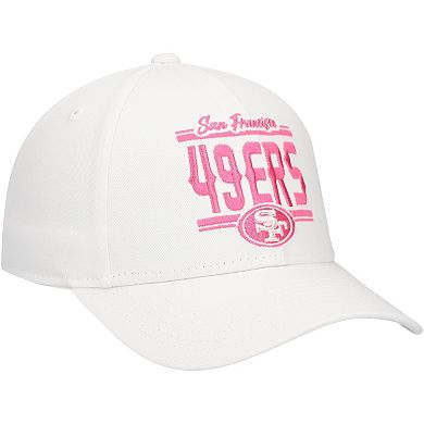 Girls Youth San Francisco 49ers All White Structured Adjustable Hat