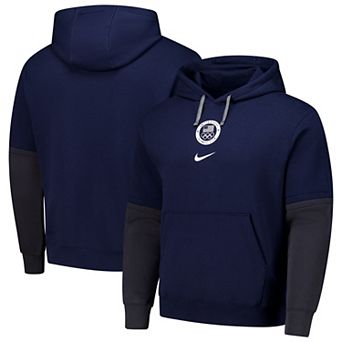 Men's Nike Navy Team USA Club Color Block Pullover Hoodie
