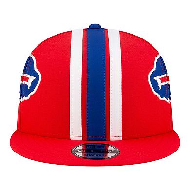 Men's New Era Red Buffalo Bills Throwback Helmet 9FIFTY Snapback Hat