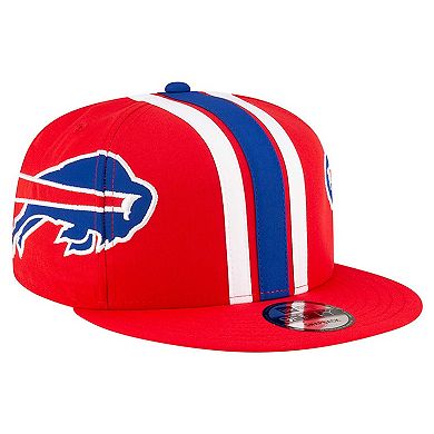 Men's New Era Red Buffalo Bills Throwback Helmet 9FIFTY Snapback Hat