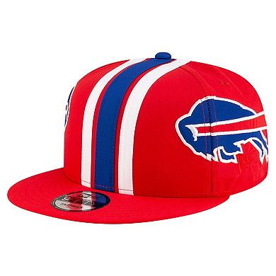 Men's New Era Red Buffalo Bills Throwback Helmet 9FIFTY Snapback Hat