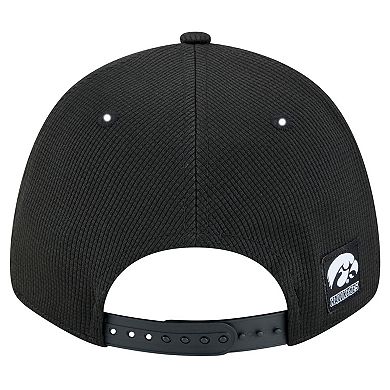 Men's New Era Black Iowa Hawkeyes Pivot 9FORTY Stretch-Snap Adjustable Hat