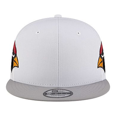 Men's New Era White Arizona Cardinals Helmet 9FIFTY Snapback Hat