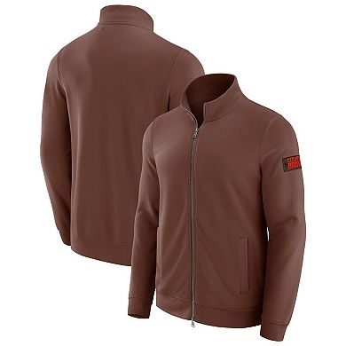 Men's J. Palmer Tan Cleveland Browns QB1 Full-Zip Sweatshirt