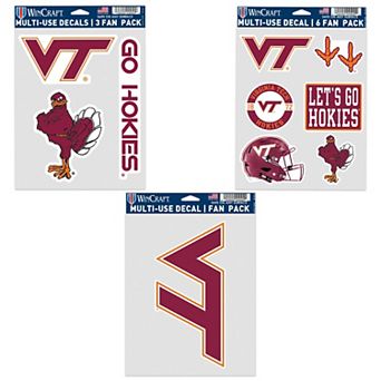 WinCraft Virginia Tech Hokies Three-Pack Fan Decal Set