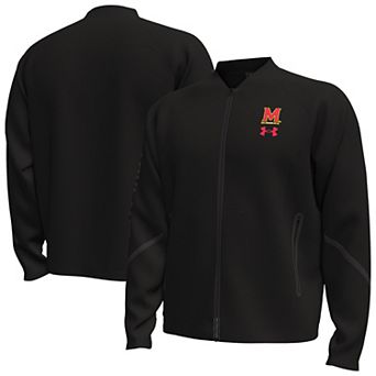 Men's Under Armour Black Maryland Terrapins Unstoppable Full-Zip Bomber Jacket