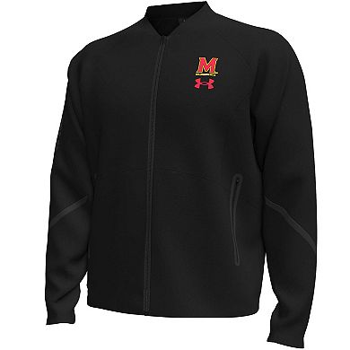 Men's Under Armour Black Maryland Terrapins Unstoppable Full-Zip Bomber Jacket