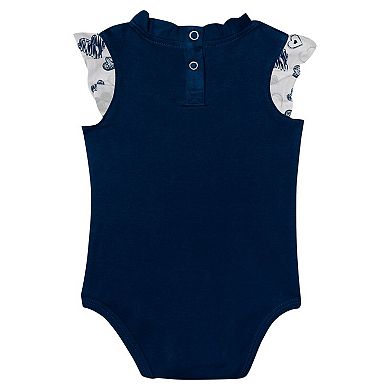 Girls��Newborn Navy Penn State Nittany Lions Happy Hearts 2-Pack Bodysuit Set